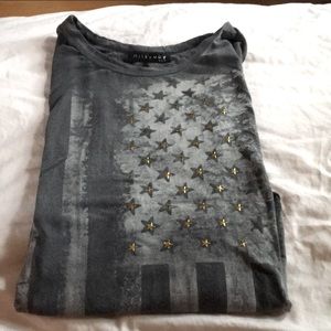 American flag tank top gold stars size large